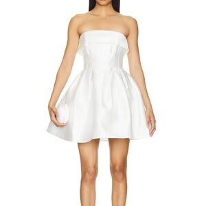 Rebecca Vallance Cristine Strapless Mini Dress in Ivory